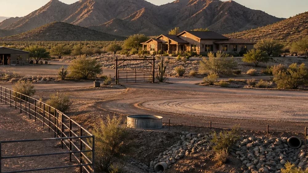 Representative Catalina Foothills desert and mountain terrain at dusk